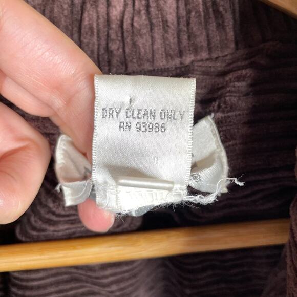 Petite Sophisticate Brown Corduroy Fleece Lined Jacket MD - Picture 6 of 11